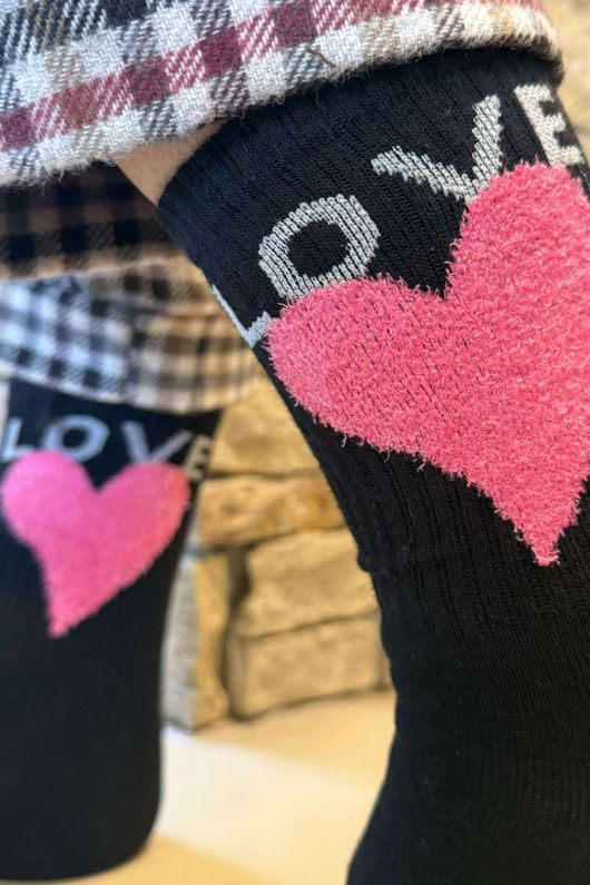 Sweet Heart Socks Black 